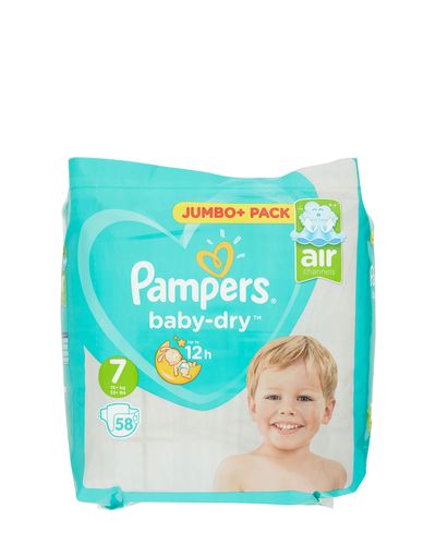 Pampers Baby Dry Size 7 Jumbo Plus Pack 58 Nappies